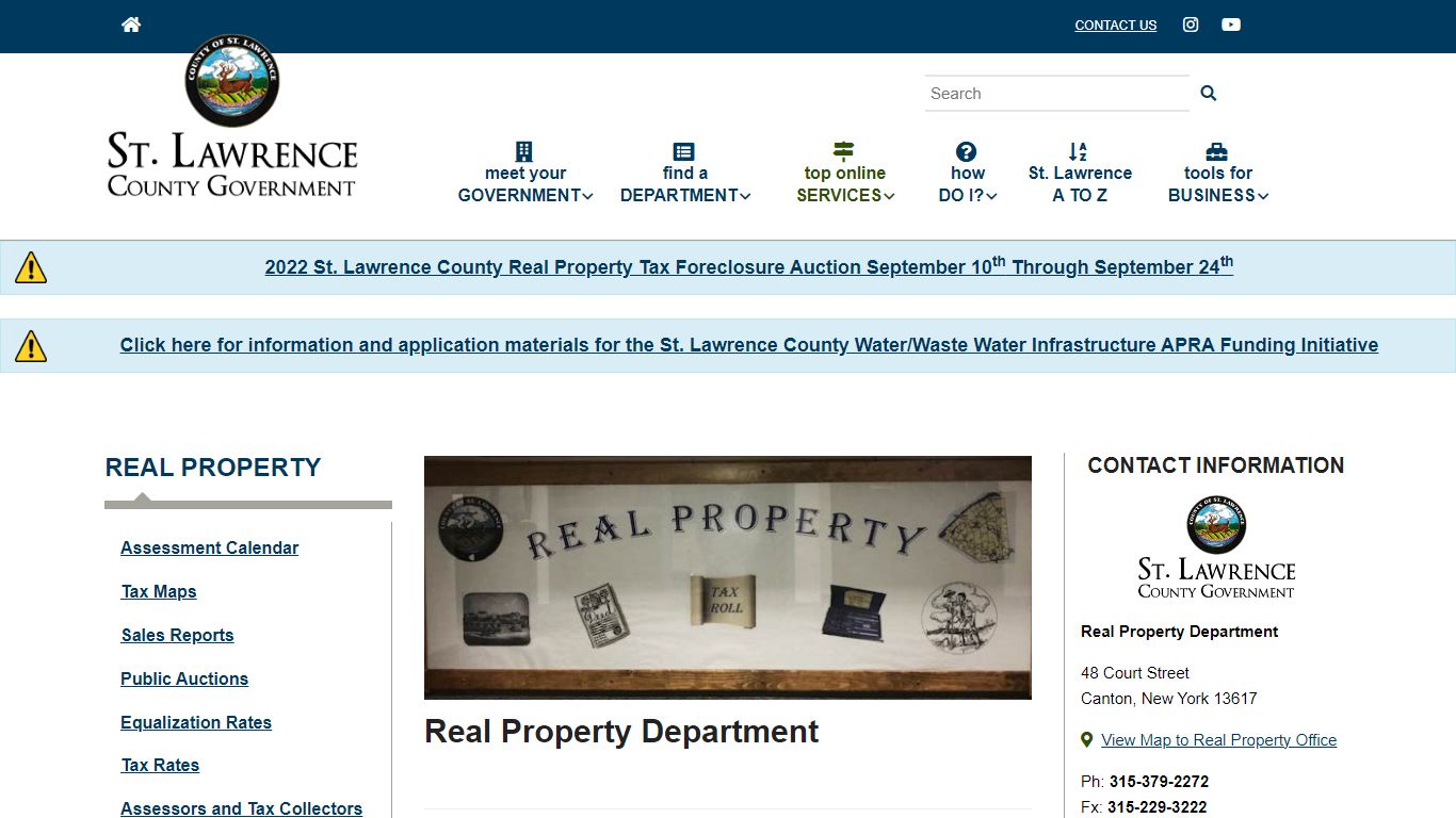 Real Property Department | St. Lawrence County